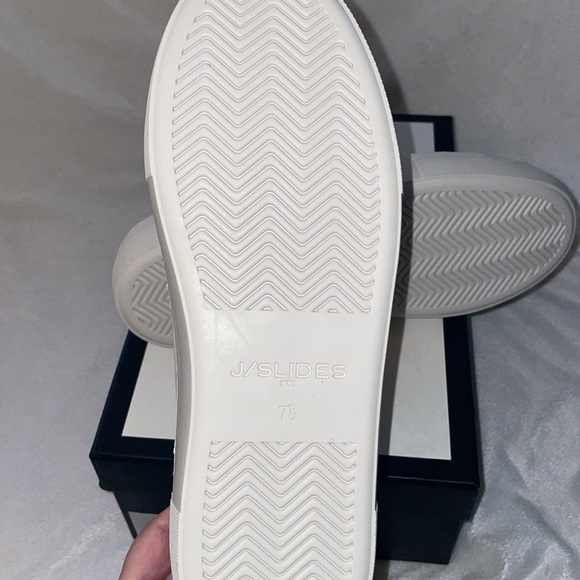 NWT J/SLIDES ALARA Soft Pink Metallic Suede Slip-On Sneaker - Picture 15 of 15